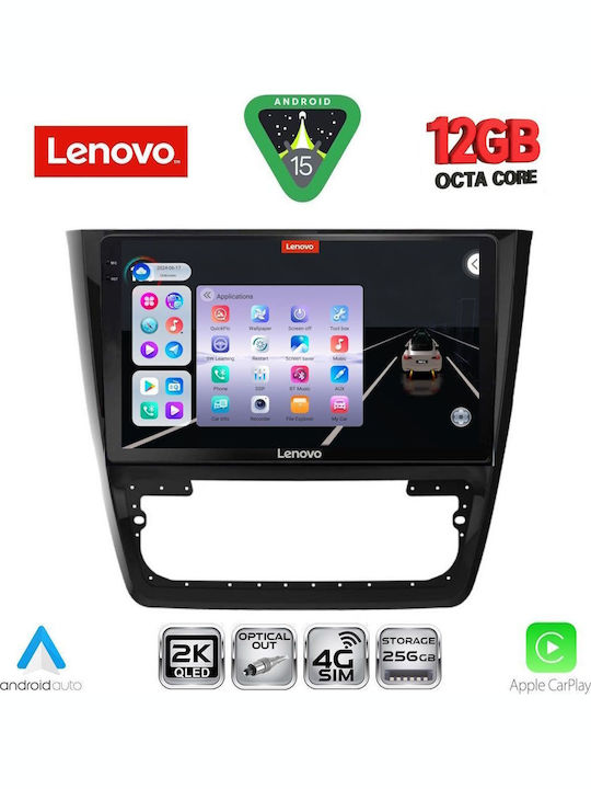 Lenovo Car Audio System for Skoda Yeti 2014-2018 with Clima (Bluetooth/USB/WiFi/GPS/Apple CarPlay/Android Auto) with 10" Touch Screen