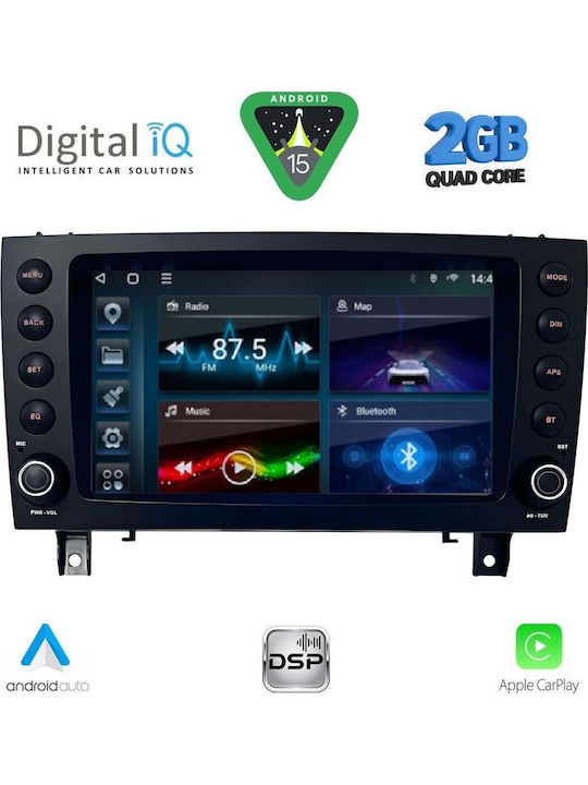 Digital IQ Auto-Audiosystem Für Mercedes-Benz SLK 2004-2010 Bluetooth USB Eingebautes Wi-Fi GPS Apple CarPlay Android Auto
