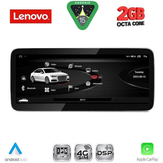 Lenovo Car Audio System for Audi A3 2013-2021 (Bluetooth/USB/AUX/WiFi/GPS/Apple CarPlay/Android Auto) with 10.33" Touch Screen