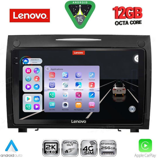 Lenovo Car Audio System for Mercedes-Benz SLK 2004-2010 Bluetooth USB WiFi GPS Apple CarPlay Android Auto with 9" Touch Screen