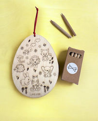 Hanging Wooden Easter Egg Animals