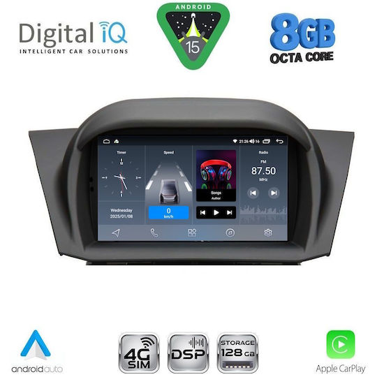 Digital IQ Car Audio System for Ford Fiesta 2008-2017 Bluetooth USB WiFi GPS Apple CarPlay Android Auto with 7" Touch Screen