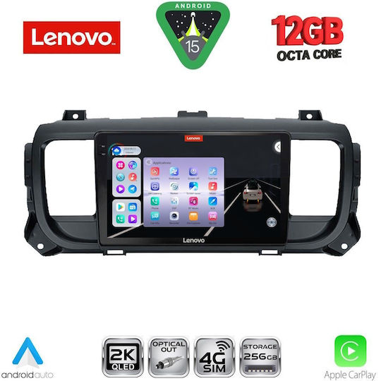 Lenovo Car Audio System for Toyota Proace 2016 with Touch Screen 9" Bluetooth USB Wi-Fi GPS Apple CarPlay Android Auto