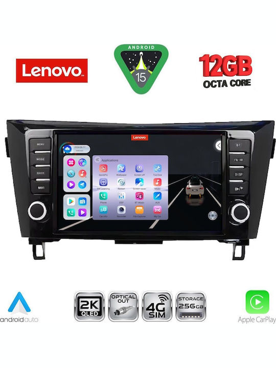 Lenovo Car Audio System for Nissan Qashqai / X-Trail 2014-2021 Bluetooth USB WiFi GPS Apple CarPlay Android Auto with 9" Touch Screen