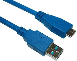 VCom Reguläres USB 3.0 in Micro-USB 3m Silber