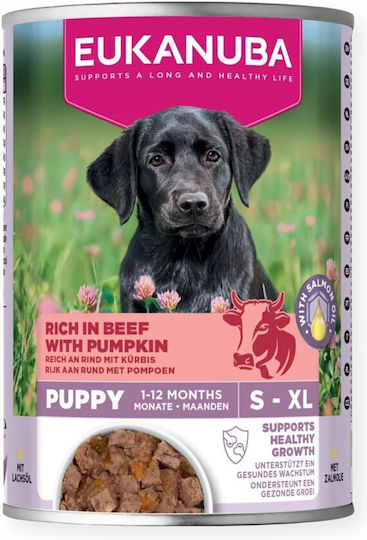 Eukanuba Υγρή Τροφή για Κουτάβια με Βοδινό και Κολοκύθα 400gr