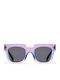 Hawkers Row X Unisex Sunglasses with Purple Metallic Frame and Gray Lenses
