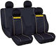 Car Seat Covers Set 8 Pieces Velvet Black