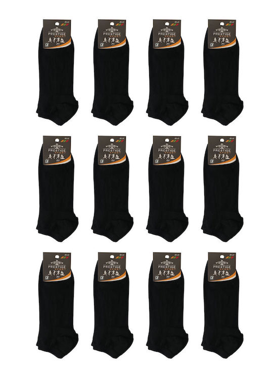 Prestige Men's Black Socks 12Pack