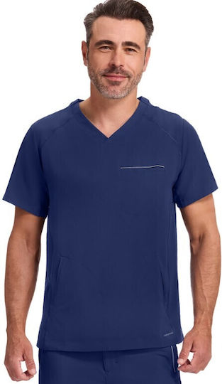 Healing Hands Steven Male Medical Blouse Navy Blue