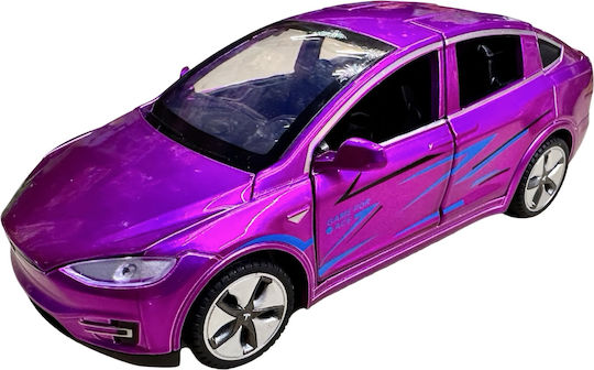 Tesla X Cyclamen Scara 1:24 Model Cu Sunete Lumini Uși Deschise Capote