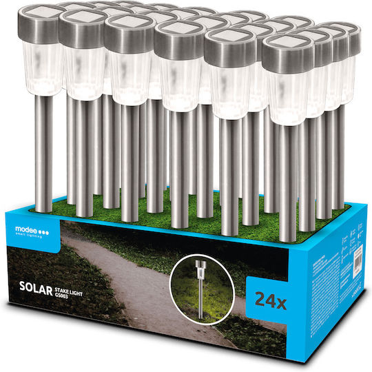 Modee Lighting Aufgespießtes Solarleuchten Kaltweiß mit Fotowiderstand IP44 4,7x31cm