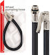 Amio Tyre Inflation Tube 1/4" 40cm Standard Ends Fixed Connection & Easy Use 1 Piece 04503/am