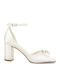 Damen Sandalen Weiß Stoff