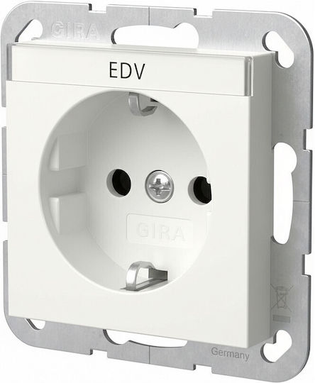 Gira 446203 Schuko Bsf + Sh System 55 Reinweiß