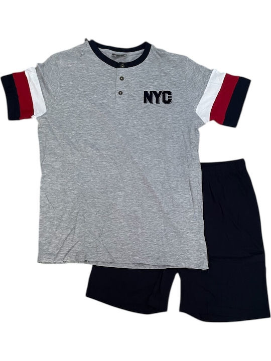 Ogham Sommer Herrenpyjama Grau/navny