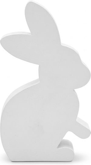 Porcelain White Rabbit Decoration 11x6x2.5cm Easter Decoration Handicraft