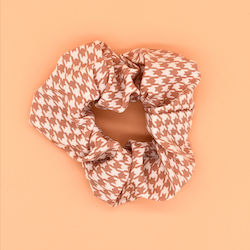 Scrunchies Πιε Ντε Πουλ Λαστιχάκι Μαλλιών Ροζ
