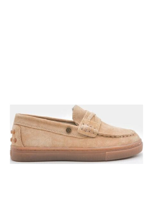 Mayoral Suede Kids Moccasins Brown