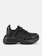 Women's Sneakers Black Fabric
