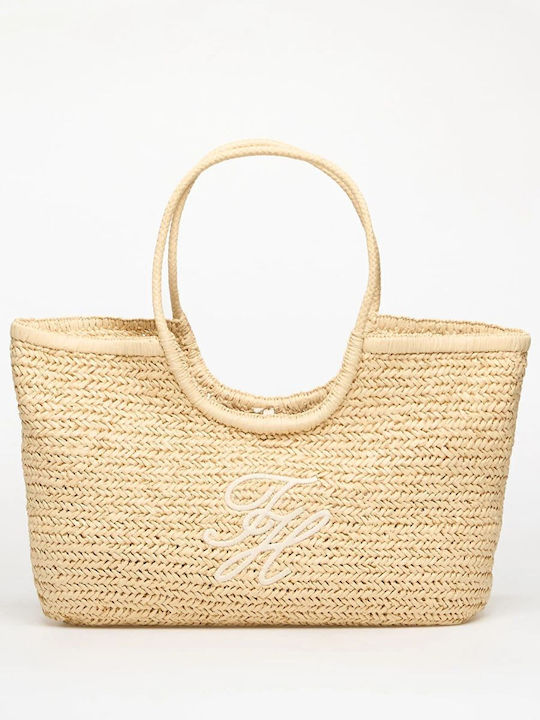 Tommy Hilfiger Tommy Γυναικεία Tote Τσάντα Ψάθινη