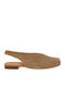 Suede Γυναικείες Μπαλαρίνες Slingback σε Καφέ Χρώμα