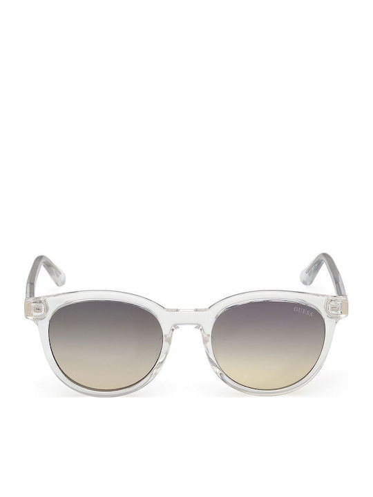 Guess Unisex Γυαλιά Ηλίου με Διάφανο Κοκκάλινο Σκελετό και Γκρι Φακό GU00235 26B