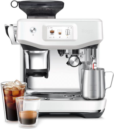 Sage Barista Touch Impress Αυτόματη Μηχανή Espresso 1700W Πίεσης 15bar με Μύλο Άλεσης Πράσινη