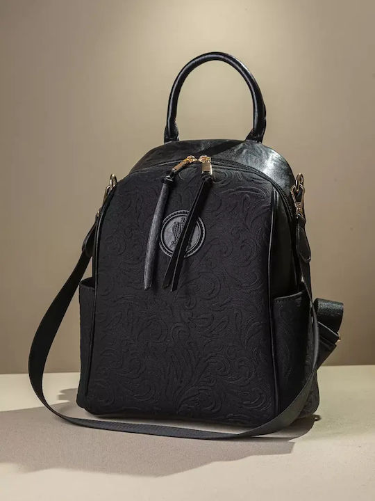 Fragola Damentasche Rucksack Schulter Schwarz
