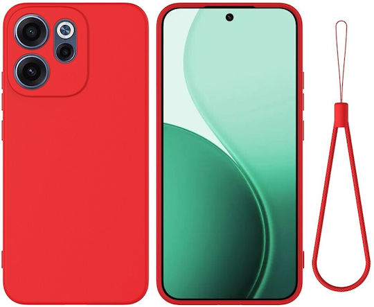 Solid Color Silicone Red Back Cover (Oppo Reno15 F)