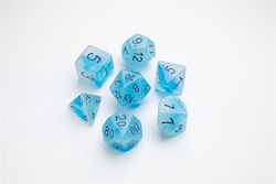 Gamegenic Glow Series Rpg Dice Set Icy Crumbs