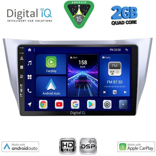 Digital IQ Ηχοσύστημα Αυτοκινήτου για Lexus RX300 2003-2008 (Bluetooth/USB/WiFi/GPS/Apple-Carplay/Android-Auto) με Οθόνη Αφής 10"