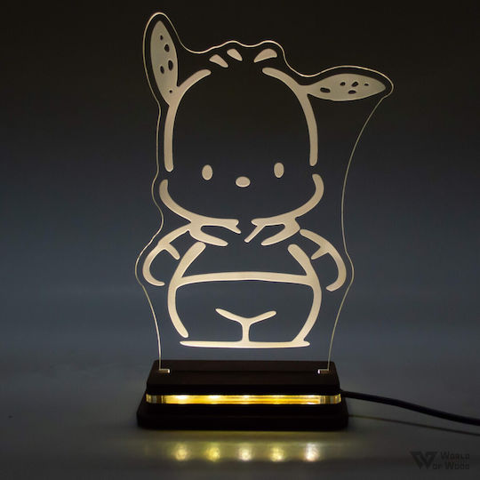 World of Wood Led Παιδικό Διακοσμητικό Φωτιστικό Pochacco Πολύχρωμο 20x14cm