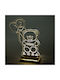 World of Wood Led Kids Decorative Lamp White 22x17cm