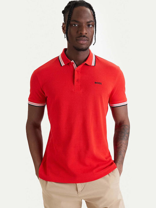 Boss Paddy Polo Μπλούζα Κοντομάνικη Open Red