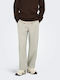 Men's Trousers Elastic Loose Fit Grey Beige
