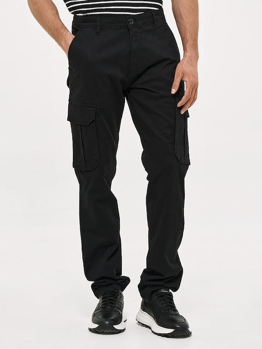 Brokers Jeans Cargo Elastic Trousers in Straigh...