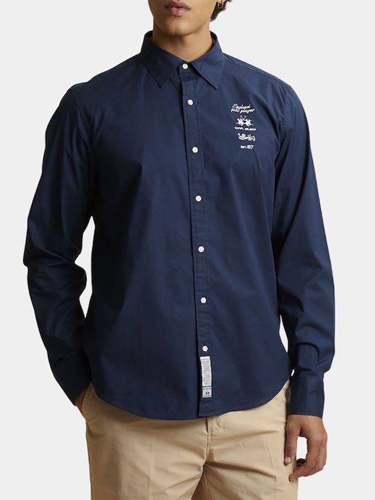 Mănecă Lungă Cămașă Regular Fit Darkblue
