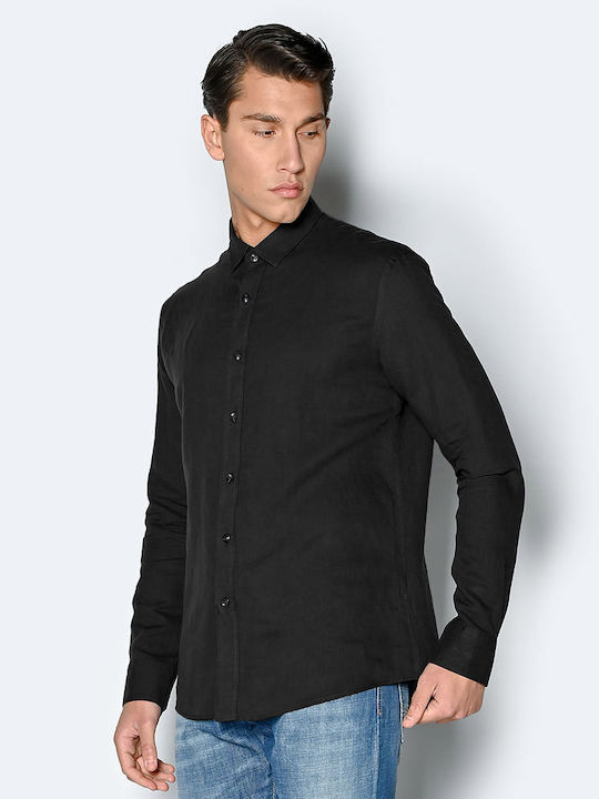 Brokers Jeans Μακρυμάνικo Λινό Πουκάμισο σε Καν...