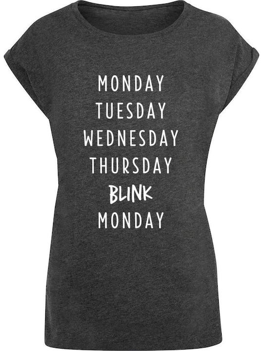 Mister Tee Damen T-Shirt Dunkelgrau