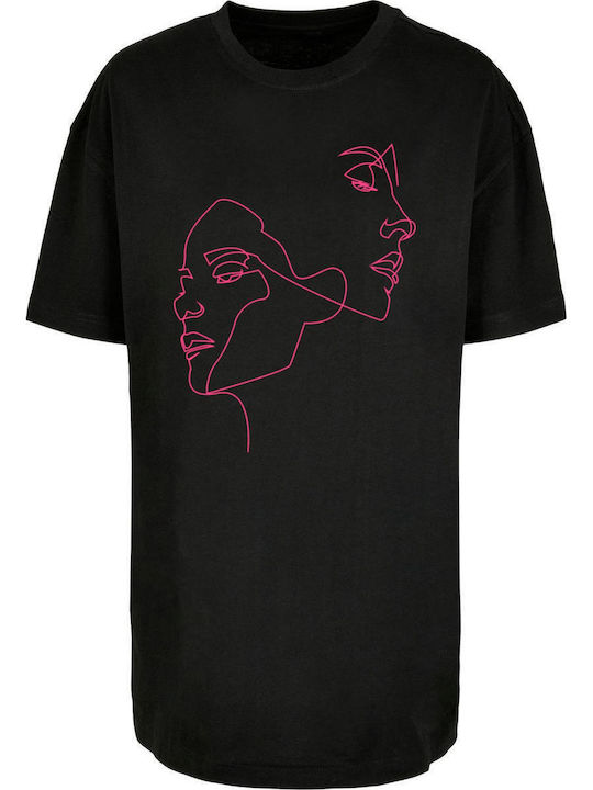 Mister Tee Damen Oversized T-Shirt Schwarz