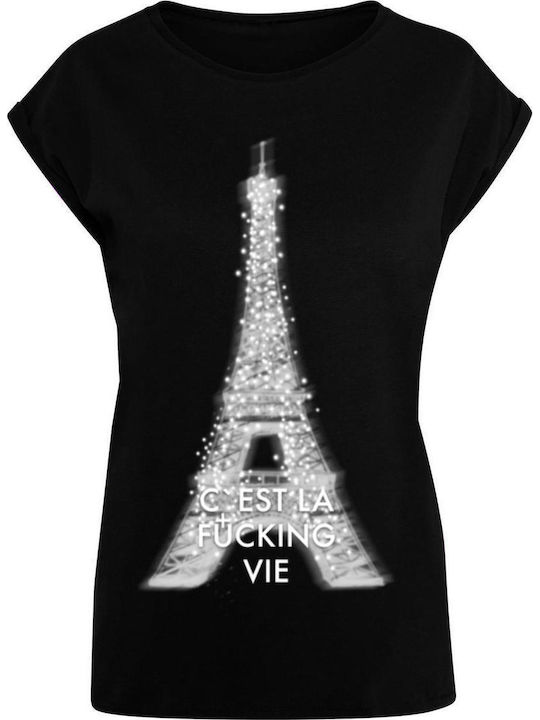 Mister Tee Damen T-Shirt Schwarz