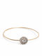 Gatsa Women's Handcuff Bracelet 14K Gold with Zircon
