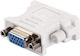 Adaptor DVI la VGA Zola Masculin la Masculin 24+1 Pin VGA 15 Pini Alb