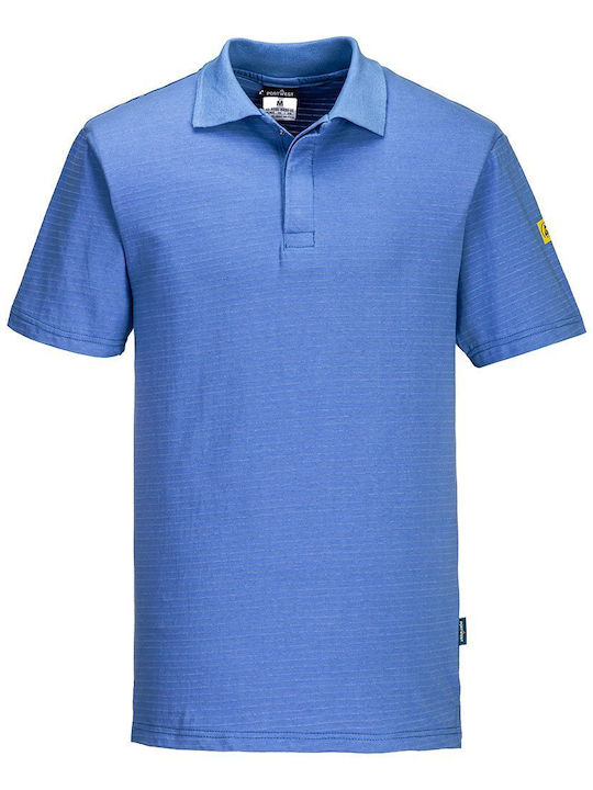 Portwest Men's Work Shirt Polo Blue