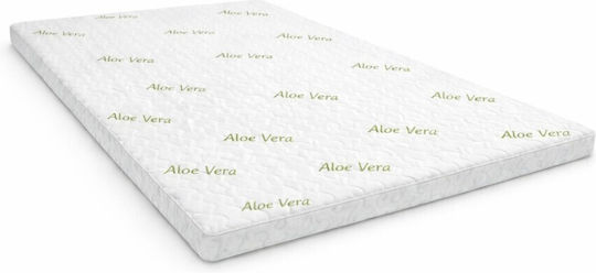 Pucioasa Topper Saltele Dublu Spumă De Memorie Îmbibat Cu Aloe Vera Și Husă Detasabilă 150x200x5cm
