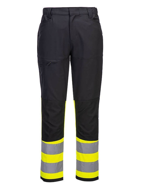 Portwest Reflective Work Trousers Yellow