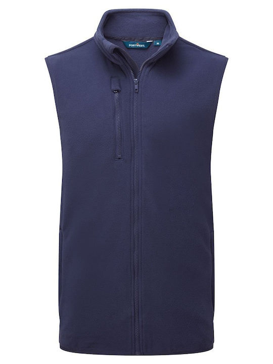 Portwest Ανδρικό Γιλέκο Εργασίας με Επένδυση Fleece Navy Μπλε