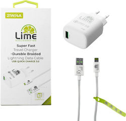 Lime USB-A zu Lightning 21W 1m (LTU22)
