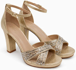 Lovely Handmade Sandals with Strass Gold